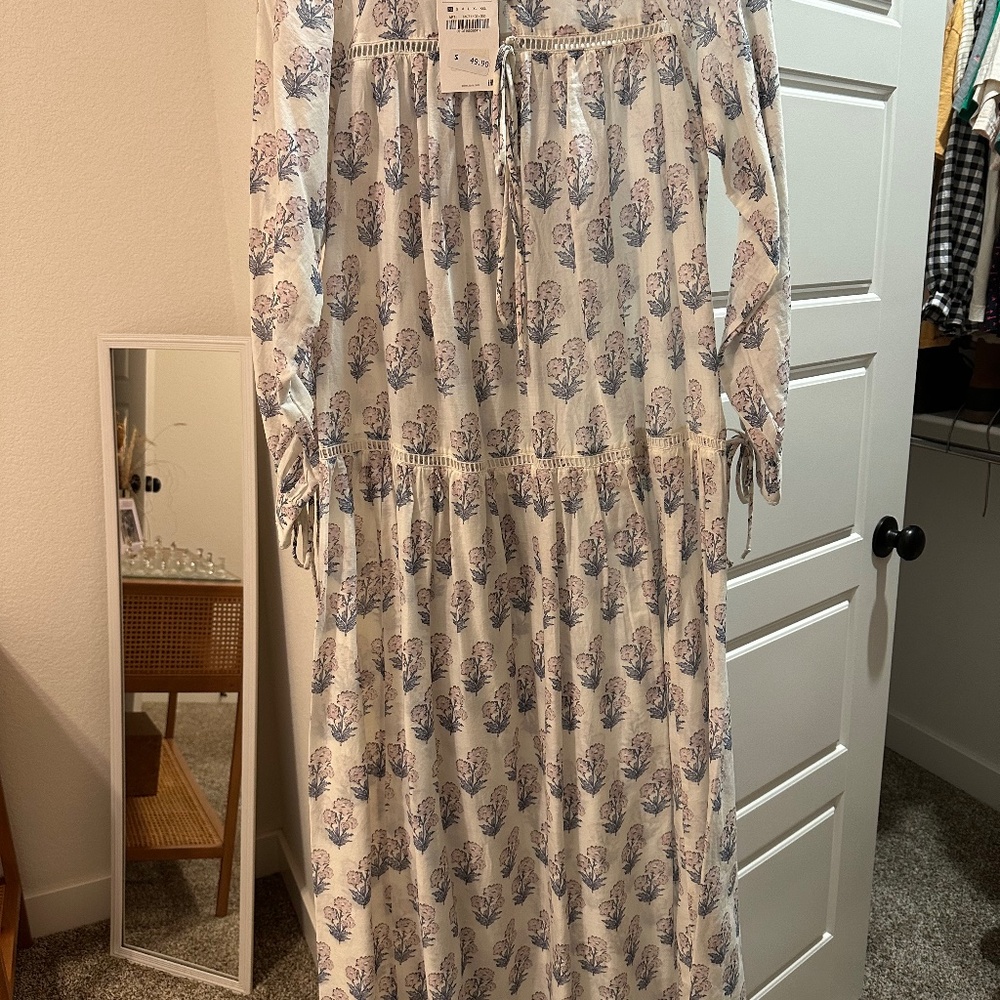 Block Print Midi Dress